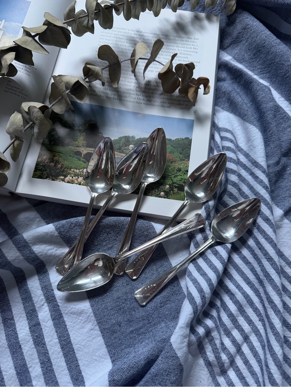 Vintage Sheffield England Dessert Spoons – Set of 6